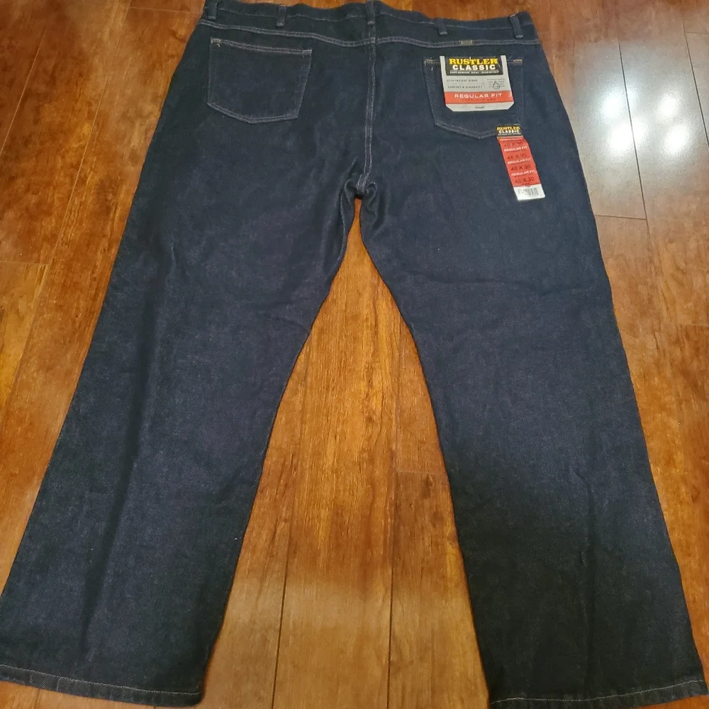 NWOT‎ Rustler Classic Mens Jeans48×30 Blue Denim Regular Fit Straight Leg